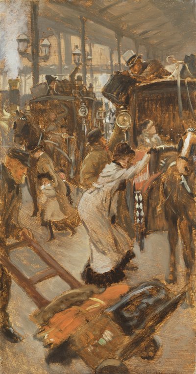 Departure Platform, Victoria Station, c.1881-82 by James Jacques Joseph Tissot